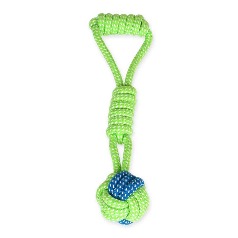 Sunglow Dog Toy Interactive Chewing Rope Ball Toys Natural Cotton Washable Durable Tug of War for Small Medium Dogs Puppies Training Playing Teeth Cleaning (Drop Ball) - Image 1